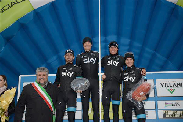 Team Sky on the podium